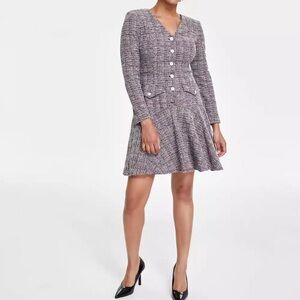 Taylor tweed fit & flare dress